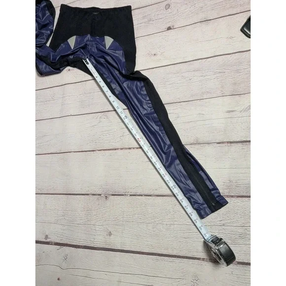 LUCAS HUGH LONDON Womens Med Blue Multicolor High Rise Leggings Leg Zip … - Picture 6 of 9